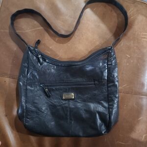 Black Leather Shoulder Bag